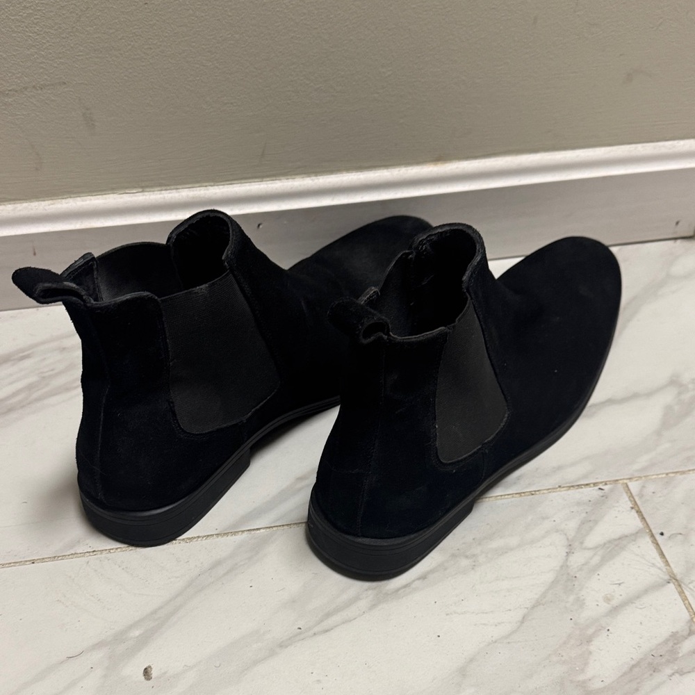 Aldo Black Suede Chelsea Ankle Boots